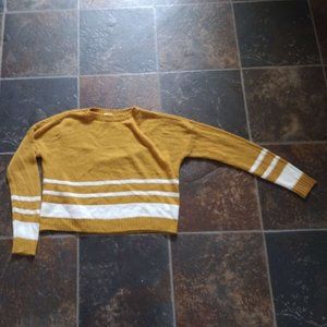 Fall Cropped Yellow Sweater